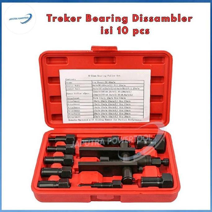 Treker Bearing 10 Pcs Treker Cabut Bearing Dalam 10Pcs Bearing Puller + Box Pvc