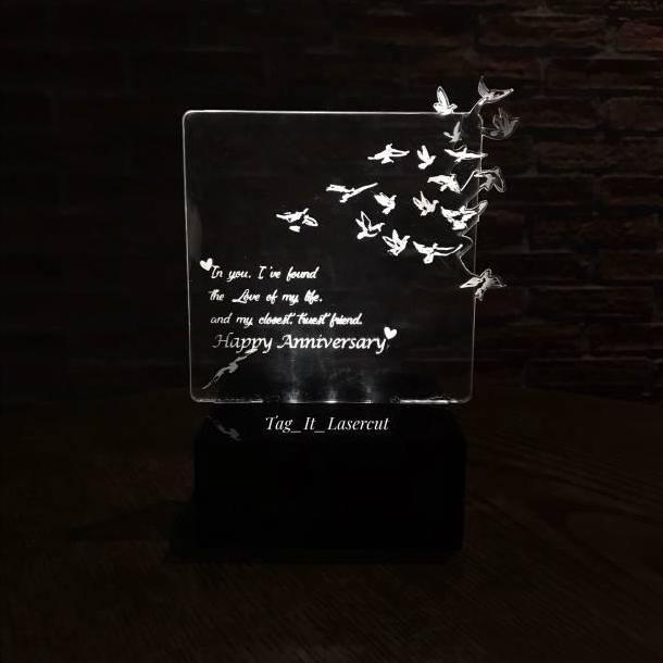 Bestone- Lampu 3D LED Transparan Design Custom / Lampu hias akrilik/acrylic /