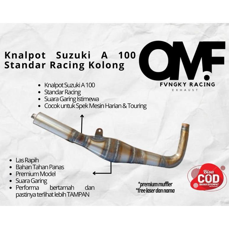 Murah  Knalpot Suzuki A 100 Standar Racing Kolong