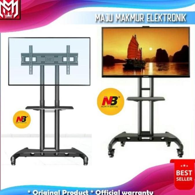 North Bayou Nb Ava 1500 Stand Standing Bracket Tv 32''-75 Inch Dengan Ketinggian Maksimal 1530Mm Dan
