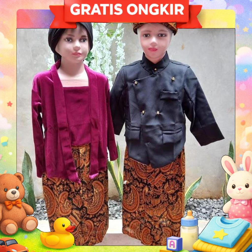 Baju Adat Jawa Tengah Kota Solo Anak Anak