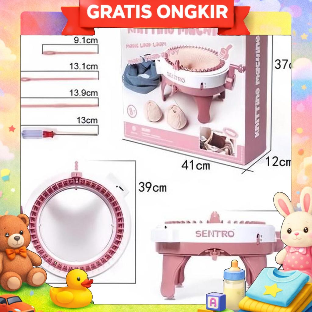 Alat Merajut Rajut Otomatis /Cardigan  Syal Topi / Weaving Machine / Smart Weaver For Kids- Sentro