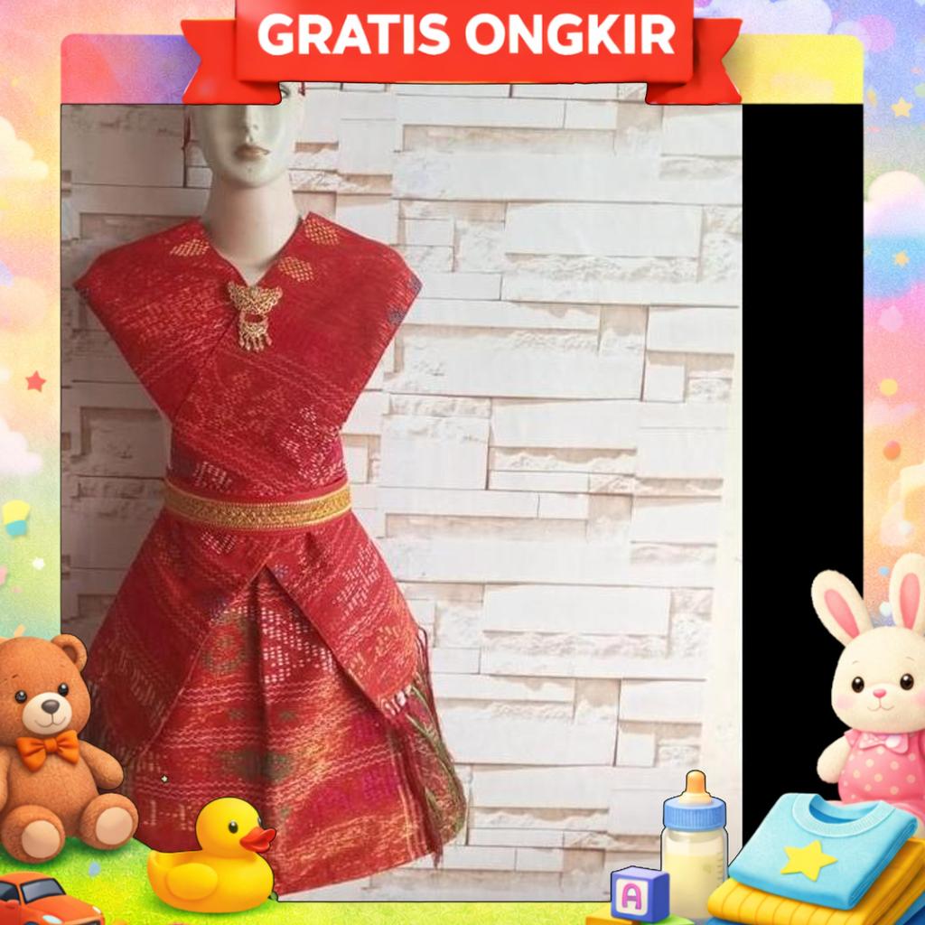 Baju Adat Batak Anak - Baju Adat Nasional - Paket Baju Anak Batak