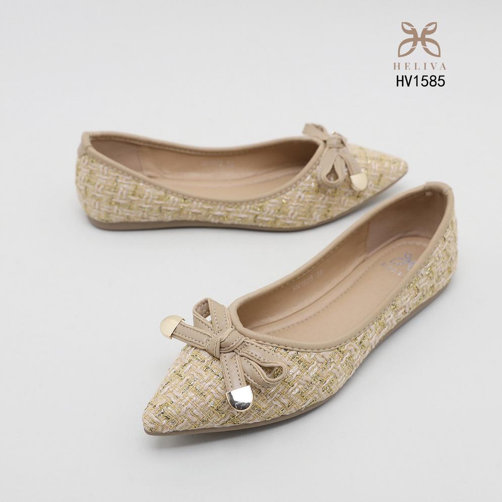 A120 GDS HELIVA Coco Sepatu FlatShoes Sol 1cm Wanita HV1585