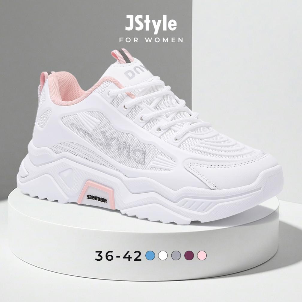 JS Sepatu Sneakers Wanita Sport Shoes Perempuan Sepatu Cewek Kekinian Sneaker Olahraga Terbaru SP-17