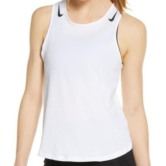 Grosir Tank Nike Aeroswift White Women M - Ori 100% 