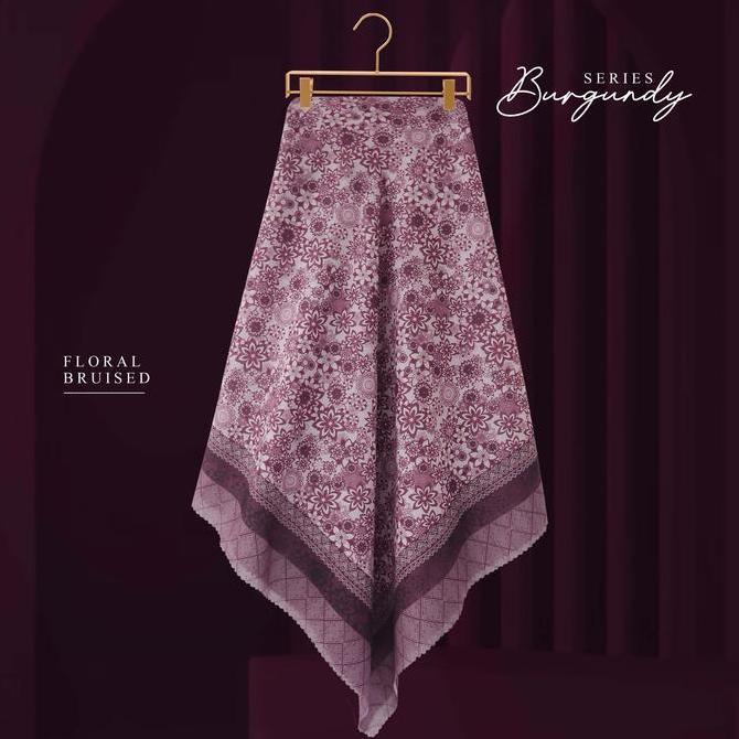 Thebest- Hijab Segi Empat / Syari Motif /Jilbab Jumbo  Burgundy Series 140x140, 130x130 & 120x120