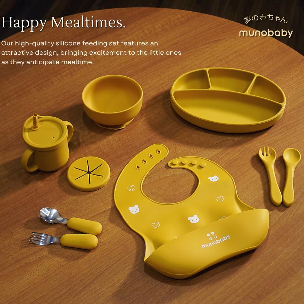 Cocomall Hampers Bayi Kado Lahiran Anak Perempuan Laki Laki - Parcel Mpasi Peralatan Makan Silikon 1