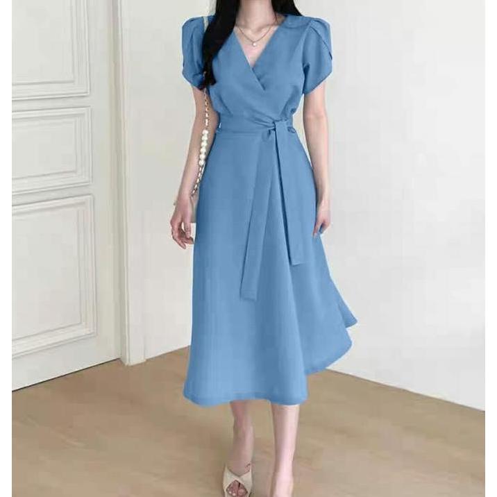 Dress Davia / Gaun Wanita Terbaru Kekinian / Dress Wanita Dewasa / Dress Wanita Modern / Dress Korea