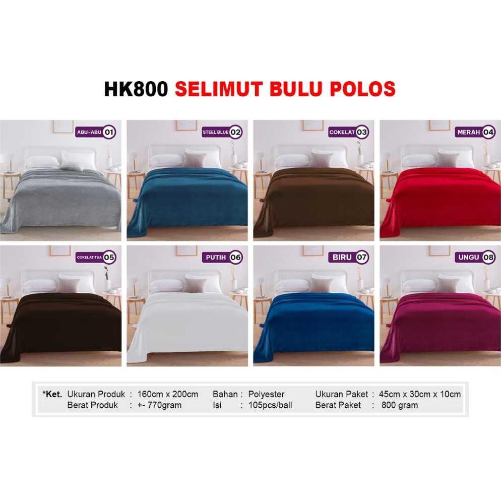 Oyasumi Selimut Bulu Polos 160x200 Premium Tebal