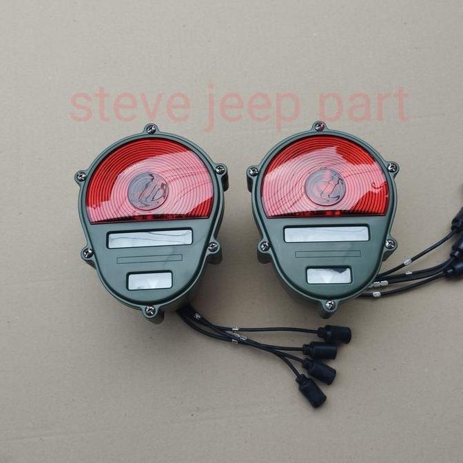 Lampu belakang/Stop lamp Tengkorak military jeep willys Kuning Terlaris