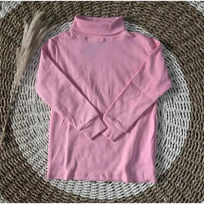 DE94 >> Kaos Turtleneck Anak Perempuan / Kaos Kerah Tinggi Anak Cewek / Turtleneck Anak Lengan Panja