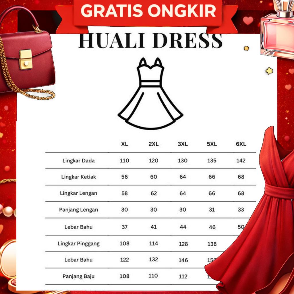 Atractiv Huali Batik Jumbo Dress Batik Jumbo Dress Pesta Bigsize