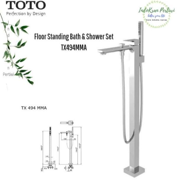 Kran Bathtub Floor Standing TOTO TX494MMA & Shower Set / Kran Bathtub TOTO