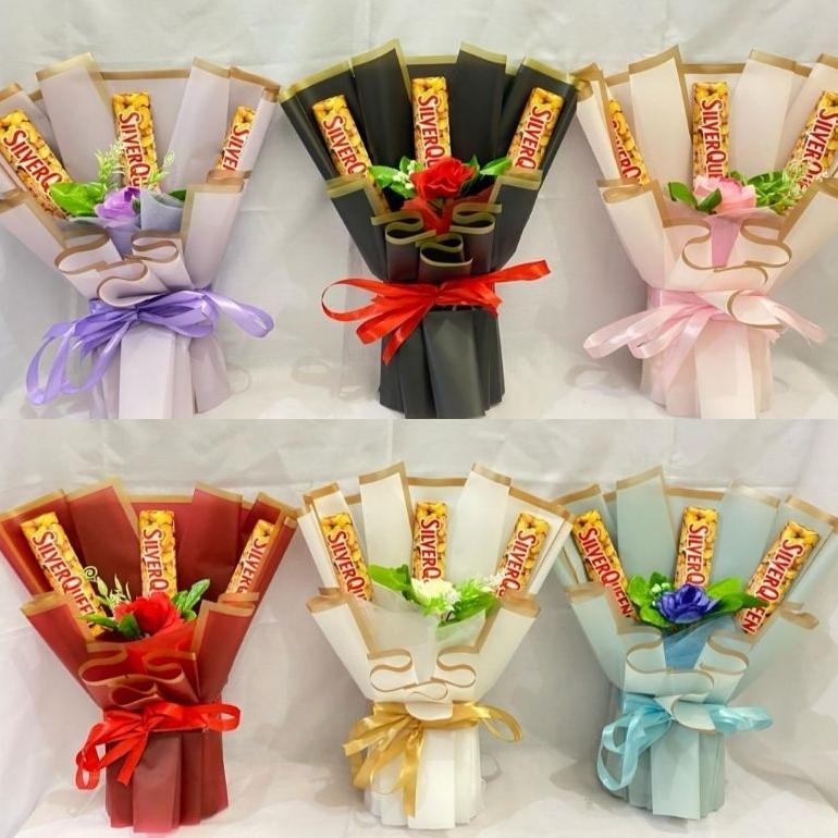 Promo Velantine Buket Silverqueen | Buket Bunga palsu | Buket snack | Buket mon*y | Buket cokelat | 