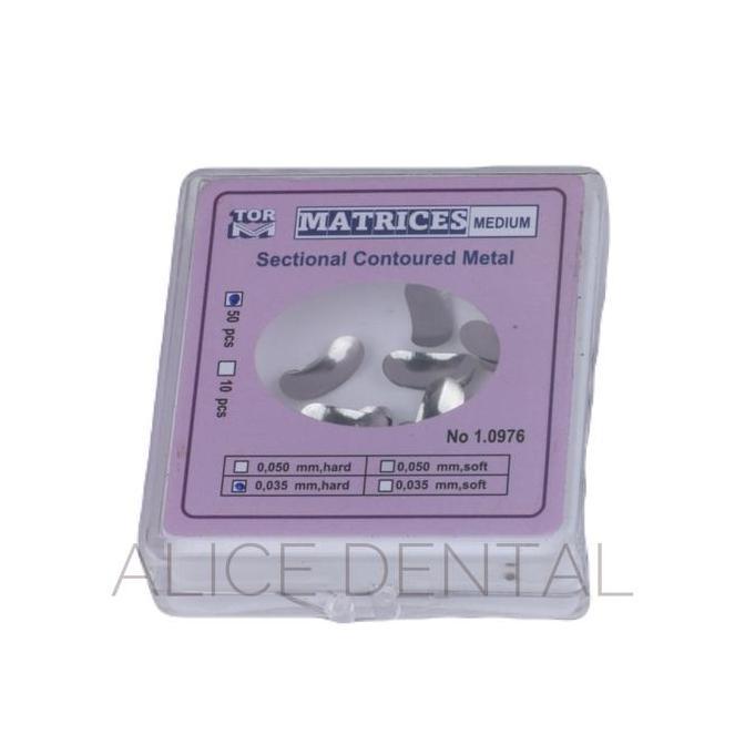 TOR Dental Sectional Contoured Matrix Metal anterior/posterior 10pcs ALICE DENTAL ALICEDENTAL