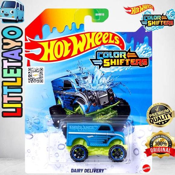 Hot Wheels Color Shifters Dairy Delivery Diecast Mobil Berubah Warna