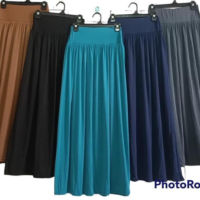 Termurah  Rok Rempel Jersey // Rok Rempel Jumbo Polos Panjang Wanita Dewasa Rok Panjang