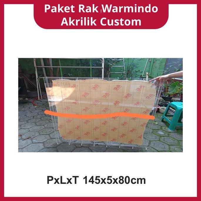 Terlaris Paket Rak Warmindo Akrilik Custom