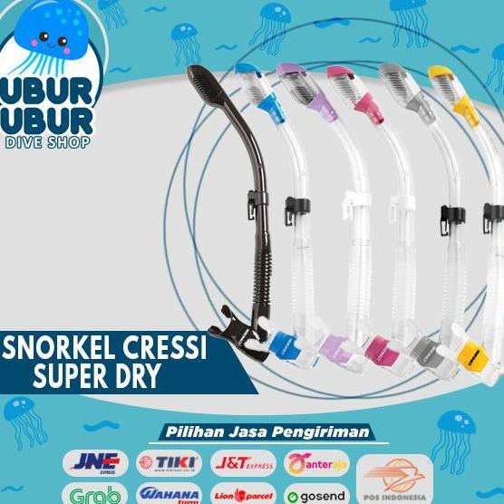 Snorkel Super-Dry Cressi - Alat Snorkeling / Snorkling Diving Selam