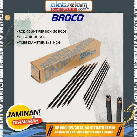 Broco UW/3818-50 Ultrathermic Underwater Cutting Rods 3/8 in. x 18 in  / Alat Las Bawah Laut / Alat 