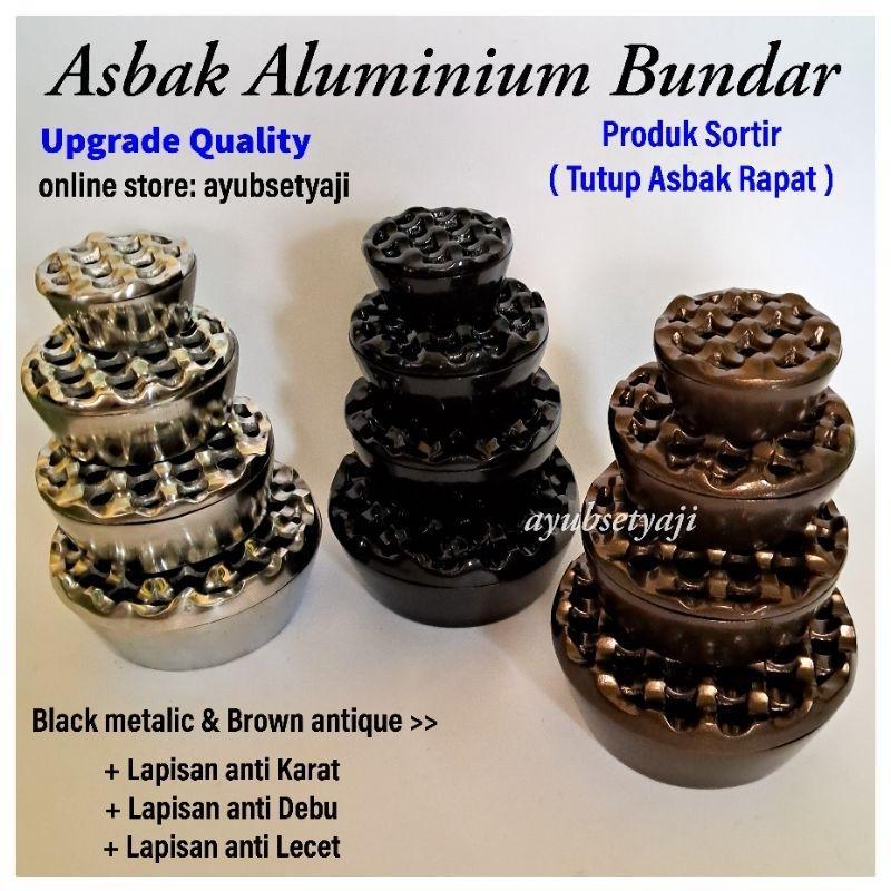 Asbak Aluminium Bundar Asbak Bulat ( All Varian Asbak Lubang 12 , 24A , 24B , 32 ) Dekorasi Asbak Ho