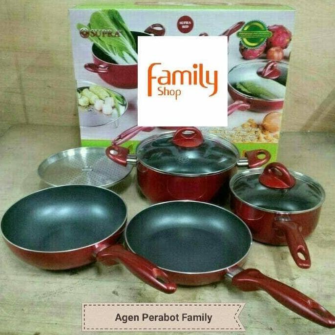 Terpopuler- Panci Set Supra 7 Pcs / Supra Cookware 7 Piece / Supra Panci Set