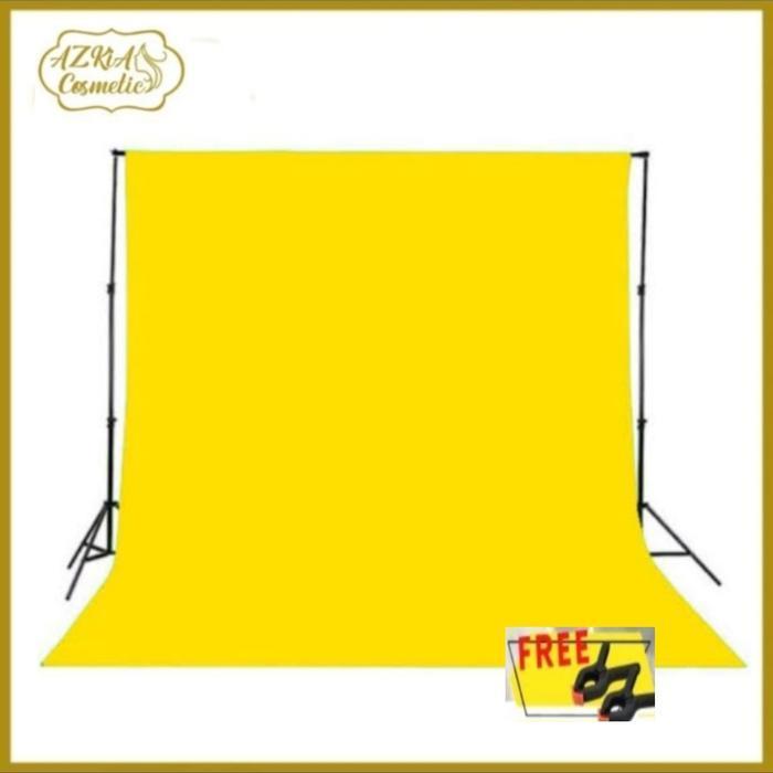 Kain background kuning polos 2.5x3m Background backdrop foto studio