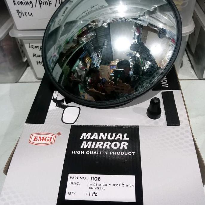 kamanadita6 - spion bulat truk universal ukuran 8 inchi