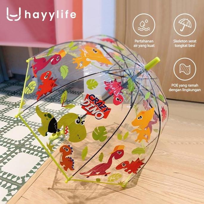 Terpopuler- Hayylife Payung Transparan Anak-Anak Payung Transparan Anak Laki-Laki Dan Perempuan ,Mot