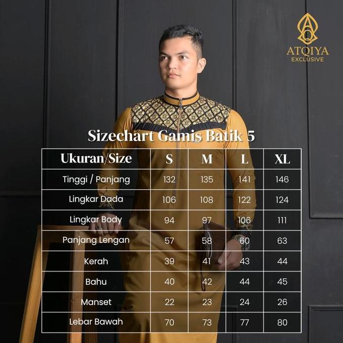 Gamis ATQIYA BATIK 5 / Gamis Laki Laki / Jubah Atqiya / Trendy Dan Kekinian