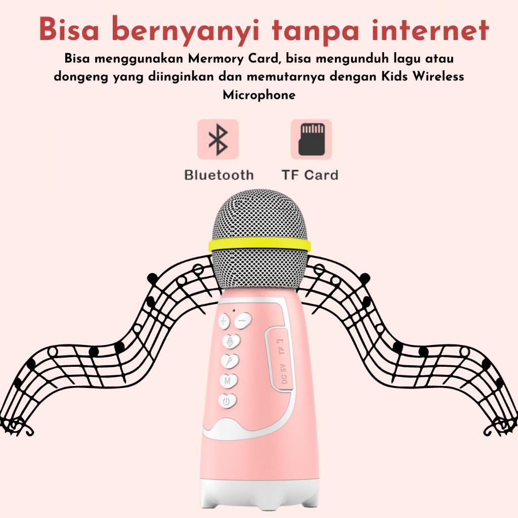 Mic Anak / Mikrofon Anak / Kids Microphone Bluetooth Speaker / Mic Karaoke / Musik / Bernyanyi
