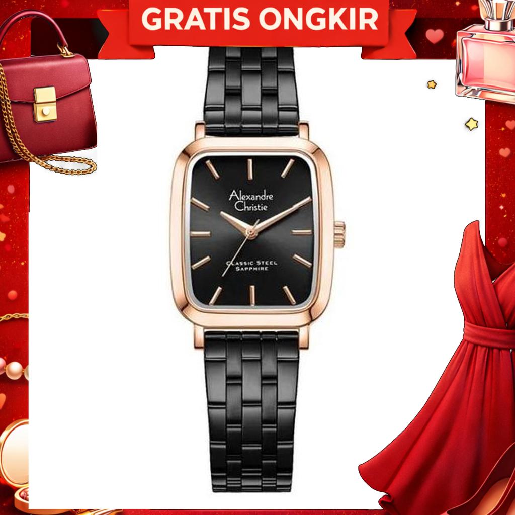 Jam Tangan Wanita Alexandre Christie Ac 8699 / Ac8699 / Ac 8699 Rantai Stainless Steel Original