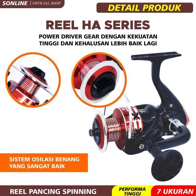 Fhistik- Sonline Reel Pancing Metal Aluminium Reel Ha 1000-7000 Alat Ikan Katrol Laut Roda Umpan