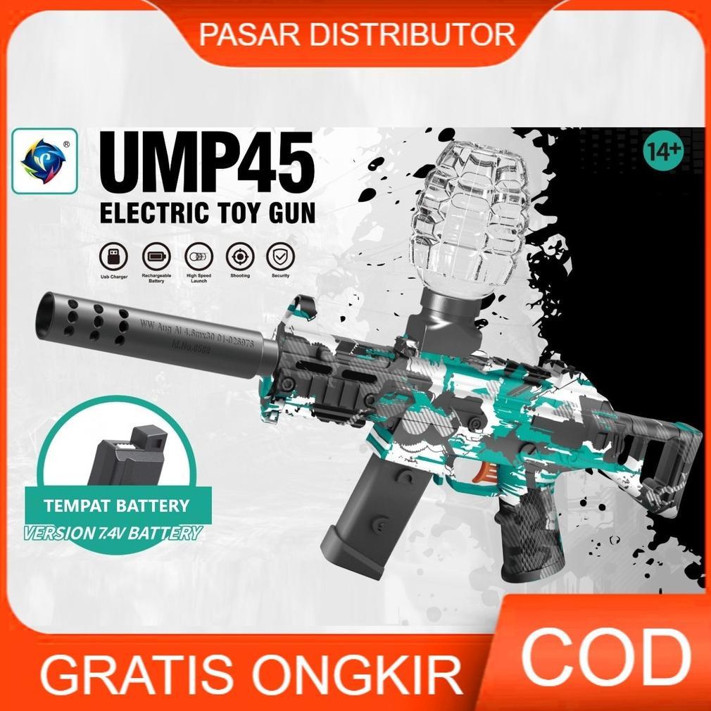 READY Pasar Distributor BTC-3040 UMP45 ELECTRIC TOY GN Mainan Tembakan Water Seru Bubble Keren Outdo