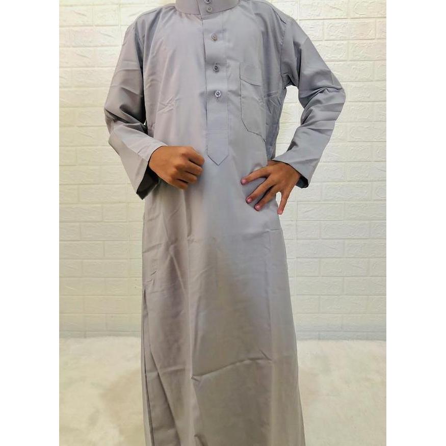 Baju Muslim Jubah Gamis Anak Laki Polos Arab Saudi Merk Ajax