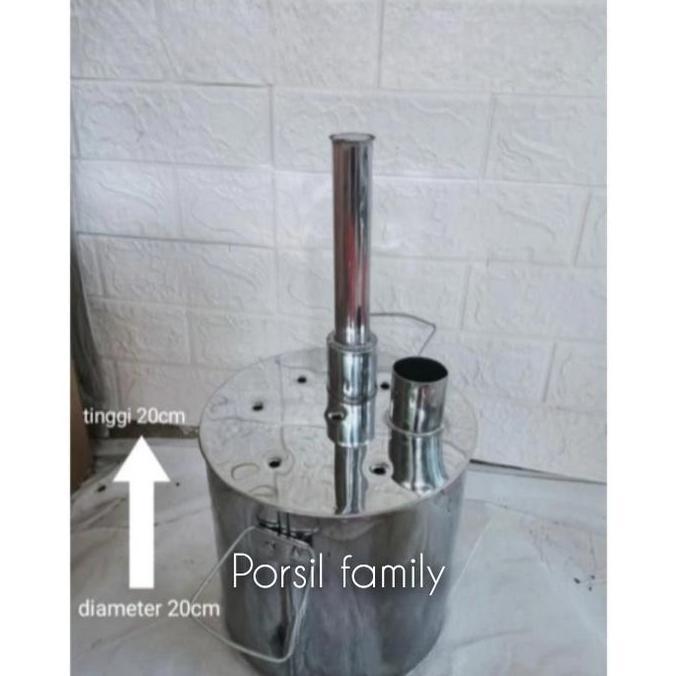 Dandang uap putu bambu dan cetakan putu bambu