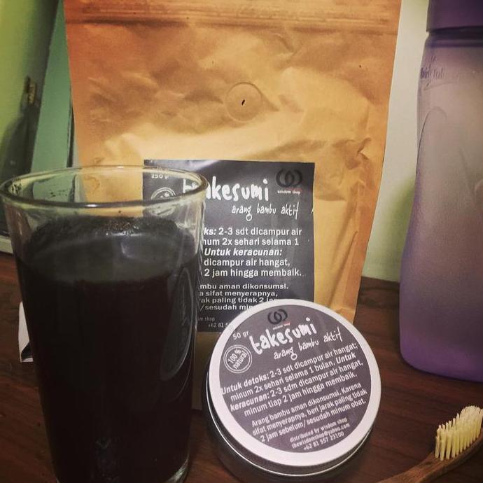 Arang bambu aktif alami takesumi bubuk