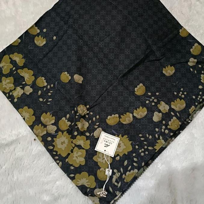 Terpopuler- Random 10 Pcs  Paket Usaha  Azara Voal Motif Black Edition Metal Logo Kerudung Hitam Mus