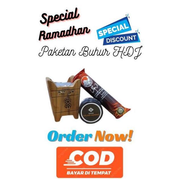 TERLARIS  PAKET DUPA 3 in 1 Bukhur Buhur Dupa Arab Wewangian Lengkap Komplit Beragam Varian Hajar As