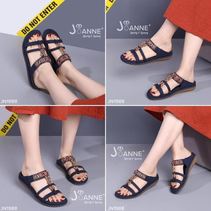 JOANNE Sandal Shoes Sepatu Wanita JN1988 Black
