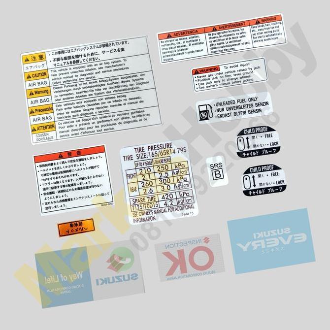 Stiker Suzuki Every Warning Set