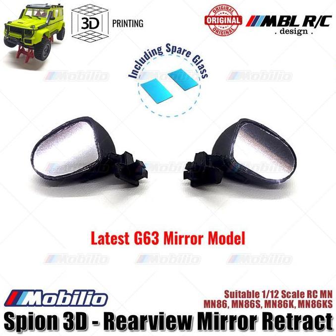Spare Part Spion 3D - Rearview Retract Latest G63 Mirror Model for 1/12 Scale RC MN MN86 MN86S MN86K