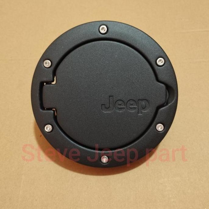 Cover tutup tangki bensin Jeep Wrangler Rubicon JK Tulisan Jeep