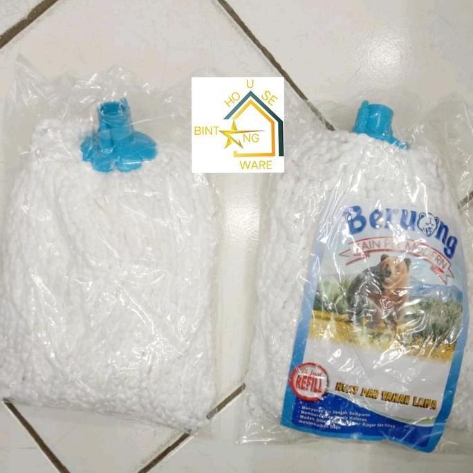 REFIL PEL BULAT BERUANG - REFIL PEL KECIL MICROFIBER BULAT BERUANG - KAIN PEL - REFILL PEL LANTAI - 
