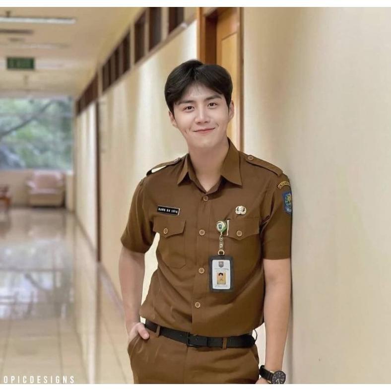 PREMIUM SERAGAM PNS PEMDA PRIA LENGAN PENDEK - BAJU GURU PNS