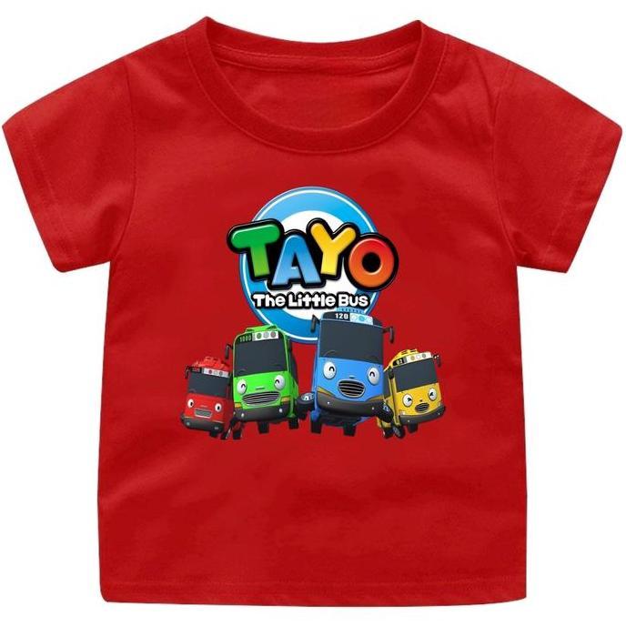 Baju Kaos Anak umur 1-13Tahun Remaja Dan Dewasa Tayo