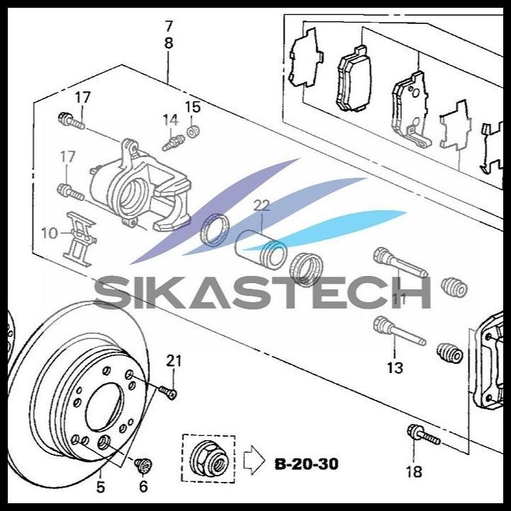 TERMURAH 43022-S7S-010 SET REAR DISC BRAKE PADS KIT / KAMPAS REM CAKRAM BELAKANG SEPASANG KANAN DAN 