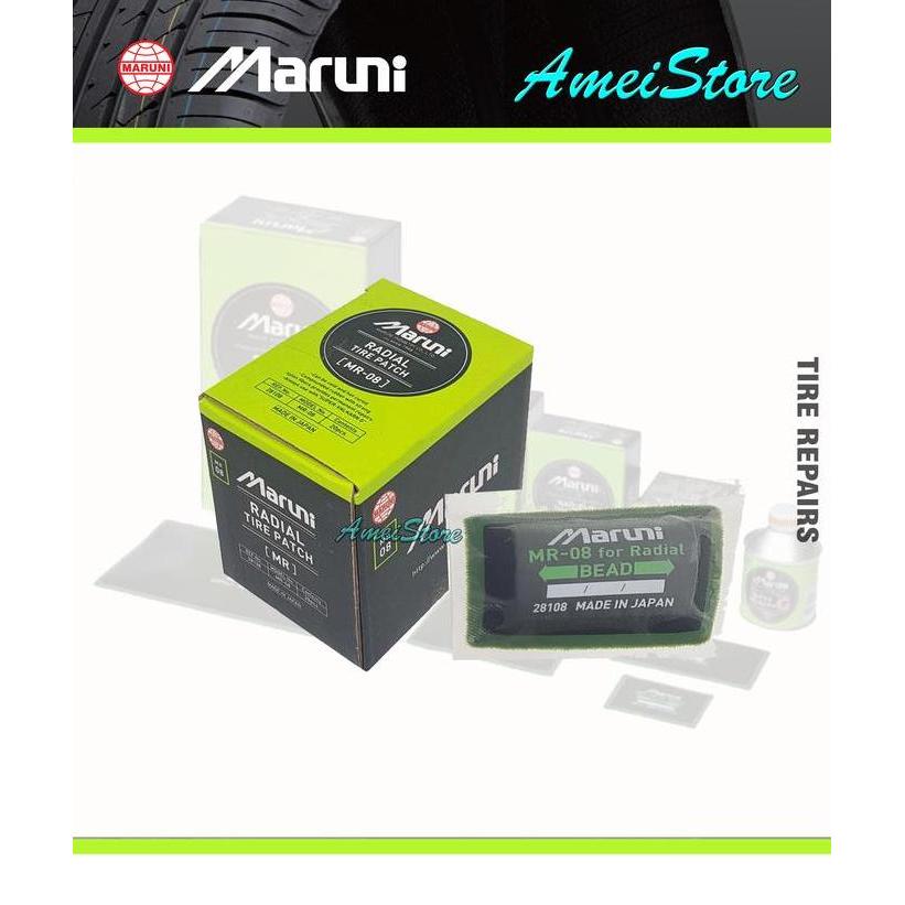 Maruni Radial Tire Patch MR-08 (48 x 68 mm) isi 20pcs/Box - Karet Tambal Ban Tubeless Terlaris