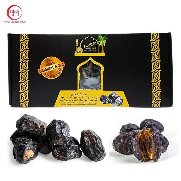 Kurma Ajwa Aliyah Al Madinah 500 gr - Azwa Dates / Korma Nabi